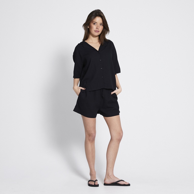 Linen blend shirt "Dixie" Black